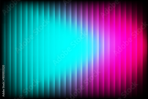 Abstract background featuring vertical glowing neon light bars transitioning smoothly from vibrant cyan on the left to intense magenta on the right, creating a futuristic visual effect