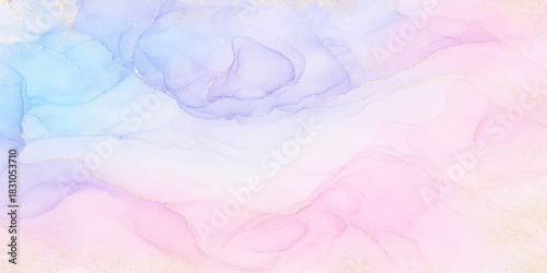 Abstract colorful watercolor background texture with pink and purple silk fabric pattern