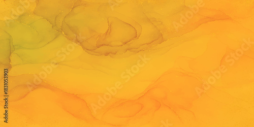 Abstract watercolor background with rough texture of orange, brown, and yellow earth tone colors