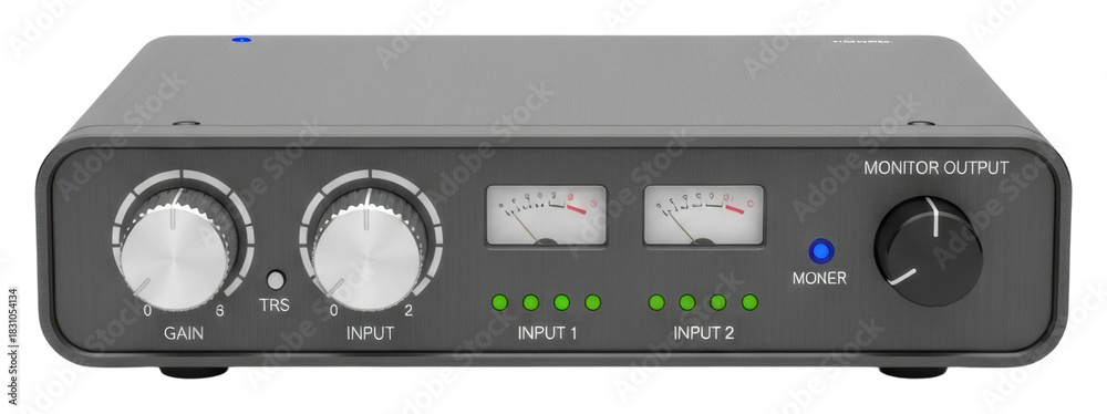 Obraz premium Monitoring audio levels home equipment modern environment isolated on transparent background