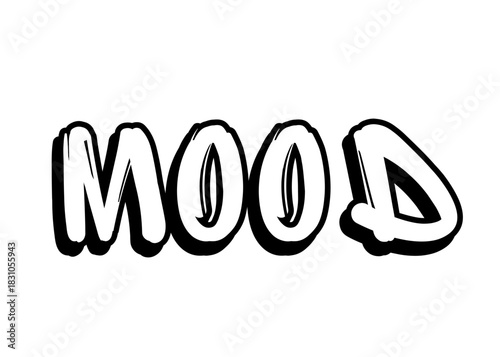 Mood graffiti word vector font
Vector font word on a white background