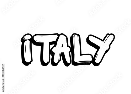 Italy graffiti word vector font
Vector font word on a white background