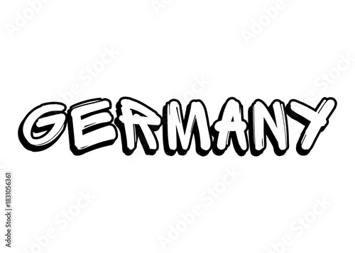 Germany graffiti word vector font
Vector font word on a white background