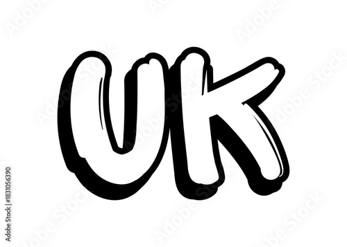 UK graffiti word vector font
Vector font word on a white background