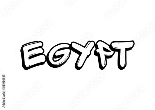 Egypt graffiti word vector font
Vector font word on a white background