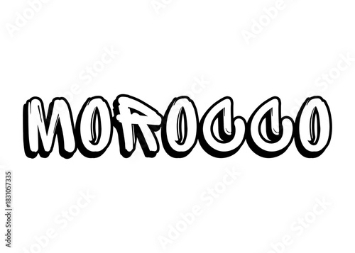 Morocco graffiti word vector font
Vector font word on a white background