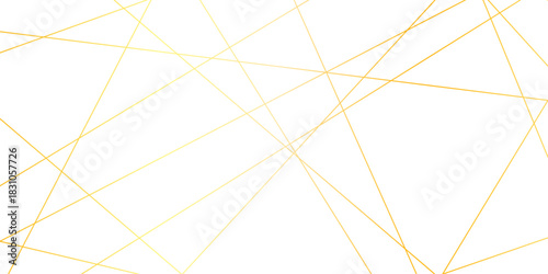 Abstract gold lines on transparent background. random chaotic lines abstract geometric patterns of modern design. geometric design created using light colorful digital net web line technology.