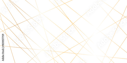 Abstract gold lines on transparent background. random chaotic lines abstract geometric patterns of modern design. geometric design created using light colorful digital net web line technology.