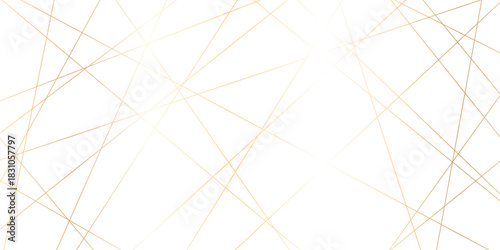 Abstract gold lines on transparent background. random chaotic lines abstract geometric patterns of modern design. geometric design created using light colorful digital net web line technology.