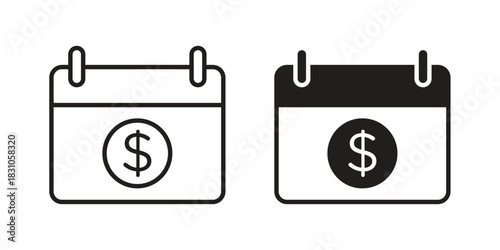 Annuity icon. Outline, Glyph and Filled Outline Style
