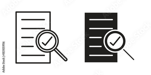 Auditors icon. Outline, Glyph and Filled Outline Style