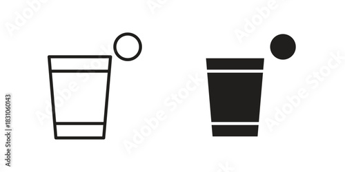 Beer pong icon. Outline, Glyph and Filled Outline Style