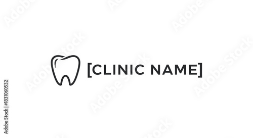 Modern dental clinic logo design featuring a clean tooth icon for professional dentistry branding
