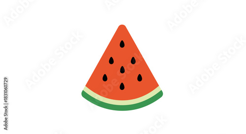 Fresh Watermelon Slice Vector Illustration Perfect for Summer and Healthy Eating Designs