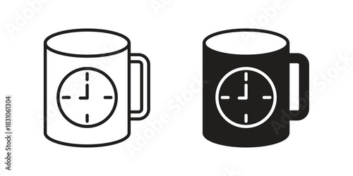 Break icon. Outline, Glyph and Filled Outline Style