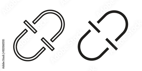 Broken link icon. Outline, Glyph and Filled Outline Style