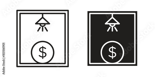 Business incubator icon. Outline, Glyph and Filled Outline Style