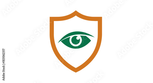 Secure Eye Protection Shield Logo Design for Digital Privacy and Vision Security Concept