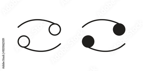 Cancer icon. Outline, Glyph and Filled Outline Style