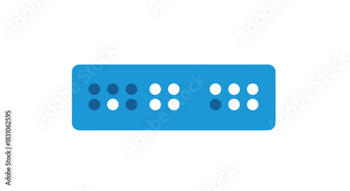 Digital Braille Dots Pattern for Visually Impaired Accessibility and Communication Concept