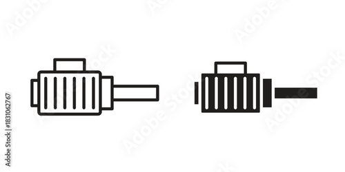 Car alternator icon. Outline, Glyph and Filled Outline Style