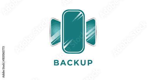 Secure Mobile Data Backup and Synchronization Across Multiple Digital Devices Concept Icon