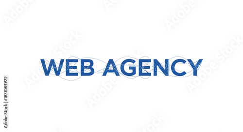 Modern Web Agency Logo with Abstract Blue Interconnected Lines for Digital Business Branding