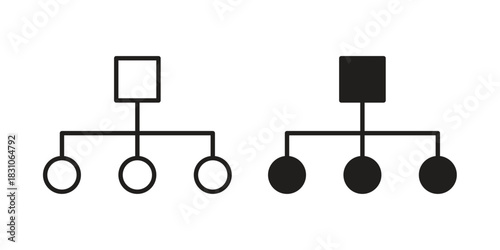 classification icon. Outline, Glyph and Filled Outline Style