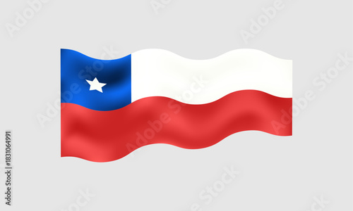 Chile flag, ribbon