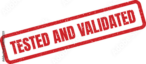 A distinctive red textured stamp indicates successful verification and confirmation of operational integrity achieved