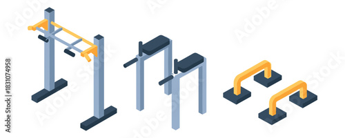 Outdoor fitness equipment for calisthenics and street workout