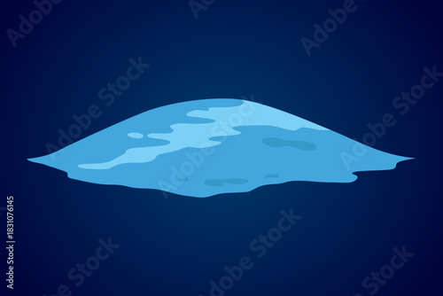 Animation water wave frame. Water splash for animation and visual effects. Sea or ocean wave with drops or splatters. Cartoon vector illustration