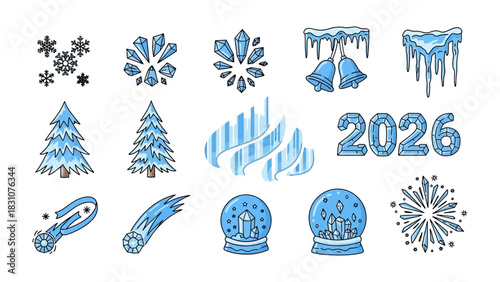 Winter Wonderland Icons: A collection of meticulously crafted, whimsical icons, perfect for evoking the enchantment and magic of the winter season.