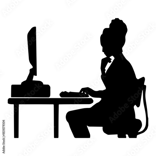 Woman at Computer