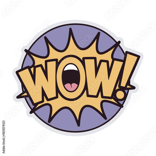 Exploding comic book style wow expression