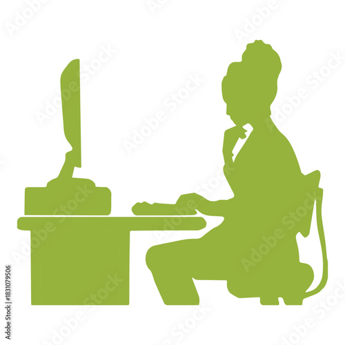Woman at Computer