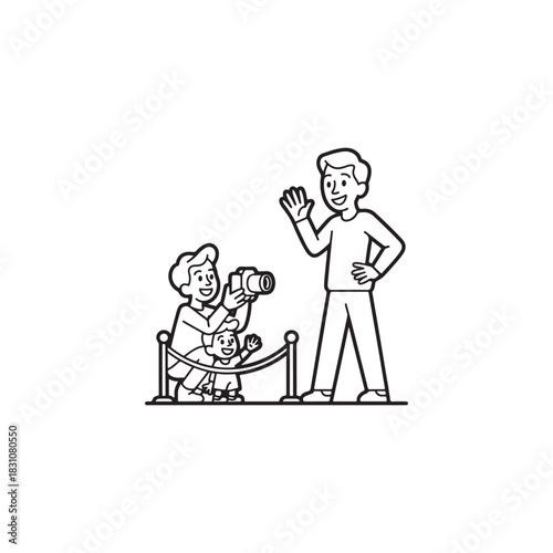 Photographer and Fans Vector