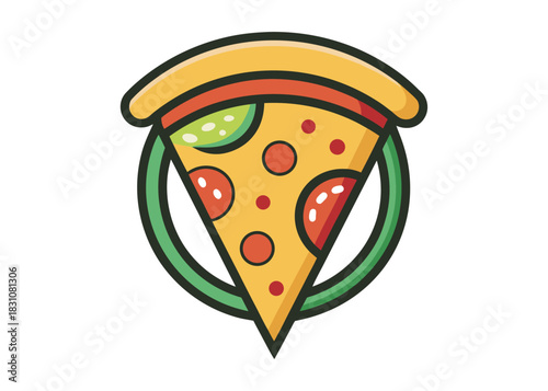 pizza logo silhouette vector illustration, pizza silhouette logo, pizza silhouette, pizza shop silhouette vector icon logo on white background.