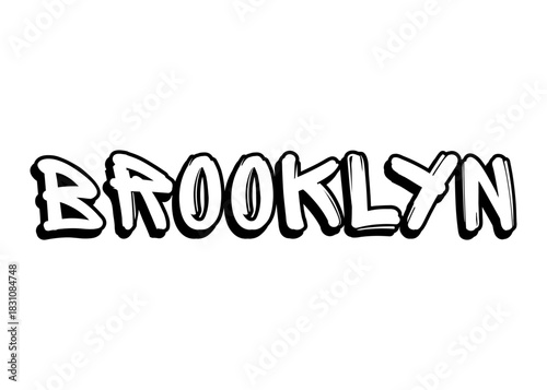 Brooklyn graffiti word vector font
Vector font word on a white background