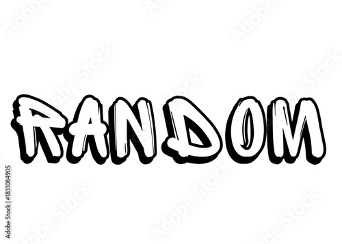 Random graffiti word vector font
Vector font word on a white background
