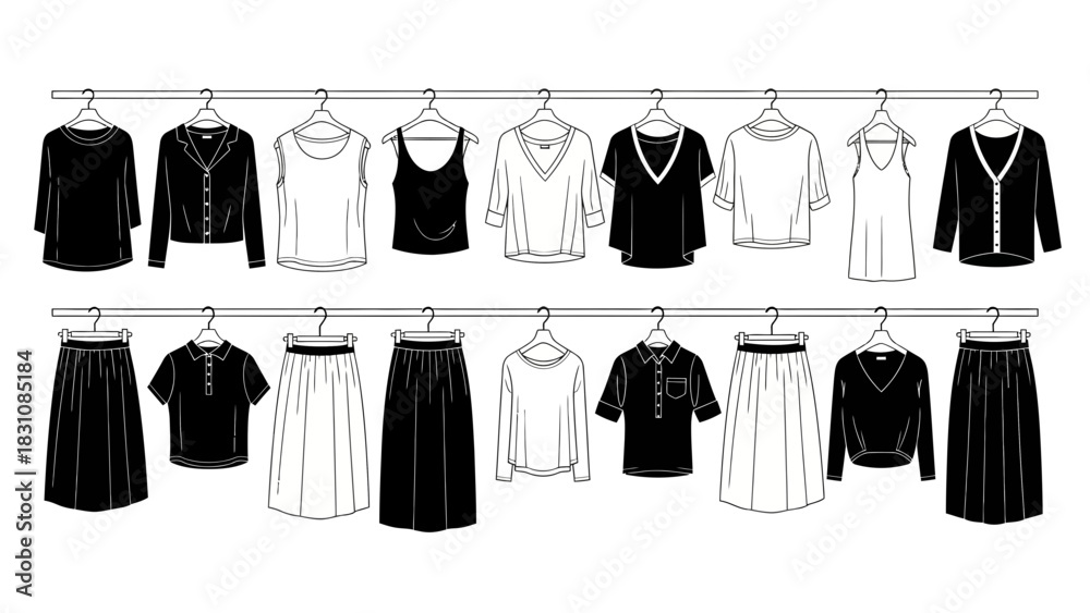 Fototapeta premium Clothes on a Rack