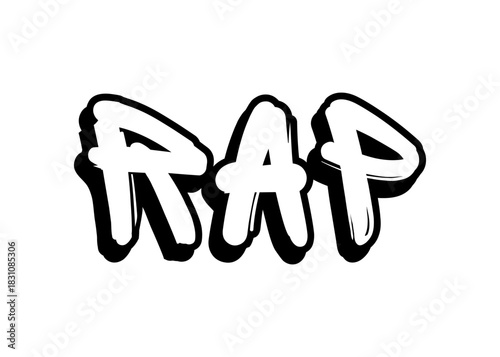 Rap graffiti word vector font
Vector font word on a white background