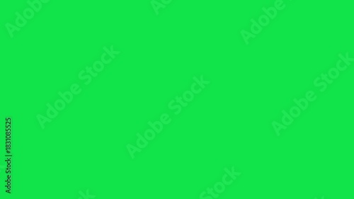 Unwrapping gift revealing a green screen - Stop Motion Animation - Green bow on red Christmas wrapping paper.