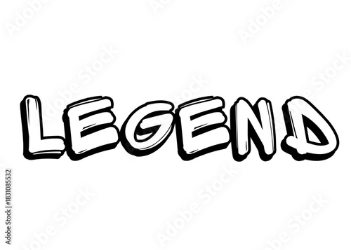 Legend graffiti word vector font
Vector font word on a white background