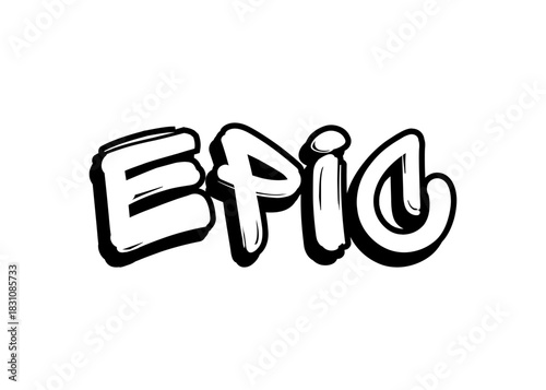 Epic graffiti word vector font
Vector font word on a white background