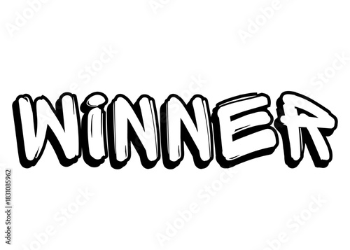 Winner graffiti word vector font
Vector font word on a white background
