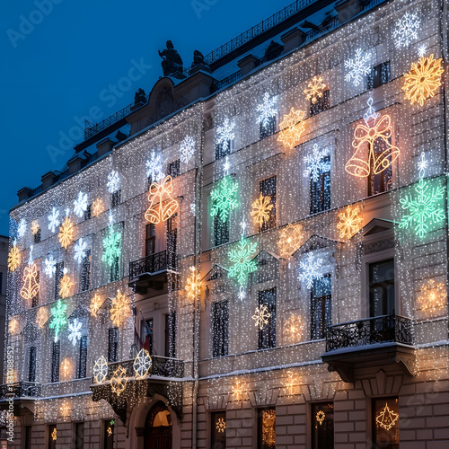 xmas light façade 
