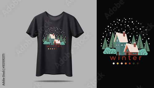 Best WINTER T-shirt creative design using adobe illustrator and your best choice...	