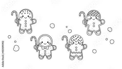 Gingerbread joy: Adorable gingerbread man in winter season. The joy of the season, a festive treat.