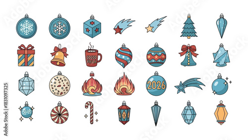 Holiday Ornament Assortment: A delightful collection of festive ornaments and cheerful symbols to bring holiday spirit. 